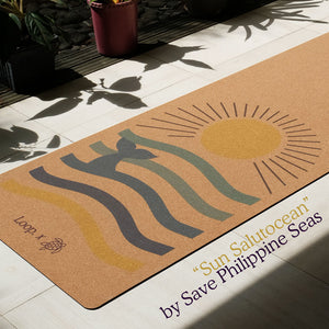 Loop. [15% OFF] Cork Yoga Mat - Sun Salutocean by Save Philippine Seas - Loop.