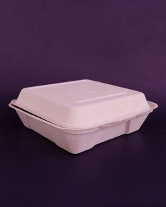Sip Pak [60% OFF] Giant Clam - 1,300 ml Square Sugarcane Clamshell Container (Set of 50) - Loop.